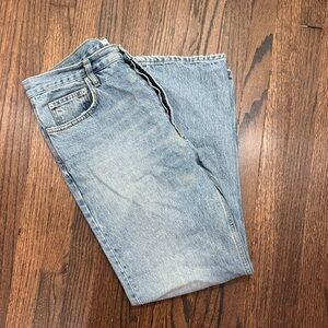 Sandro Washed Light Blue Straight Jeans